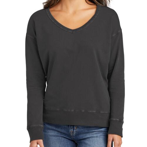 Garment Dyed V Neck Sweatshirt Thumbnail