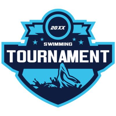 Swimming Tournament logo template Thumbnail
