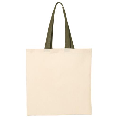 Economical Tote with Contrast-Color Handles Thumbnail