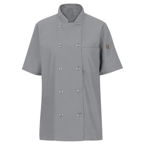 Women's Mimix™ Short Sleeve Chef Coat with OilBlok Thumbnail