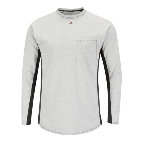 Long Sleeve FR Two-Tone Base Layer with Concealed Chest Pocket - EXCEL FR Thumbnail